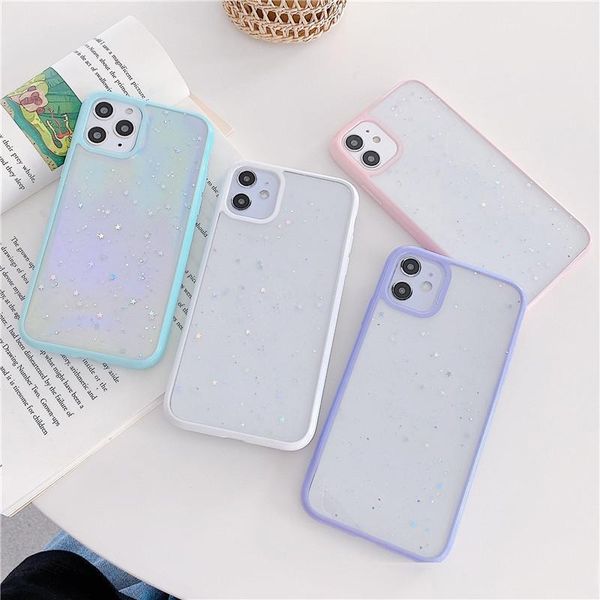 

star glitter bling sequins case for iphone 11 pro x xr xs max soft tpu cover for iphone 8 7 plus 6 6s epoxy transparent factory direct