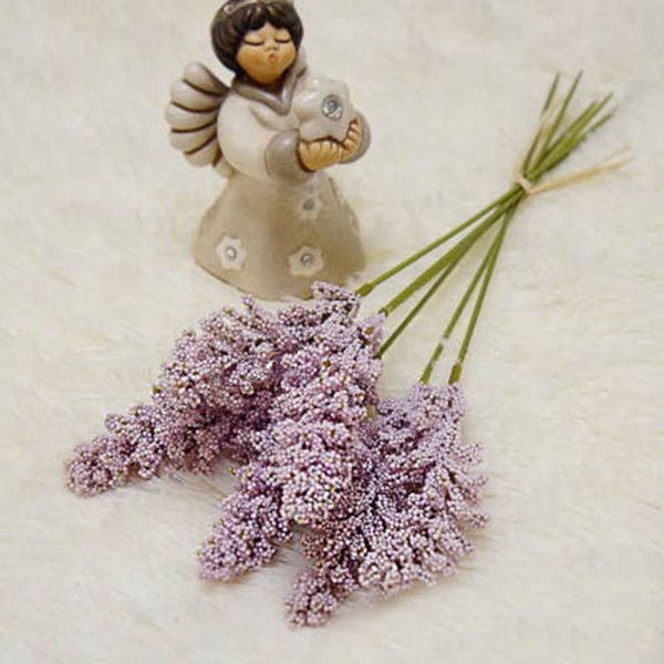 

6pcs artificial flower mini foam autumn wheat bouquet for wedding decoration diy scrapbooking decorative wreath fake flowers