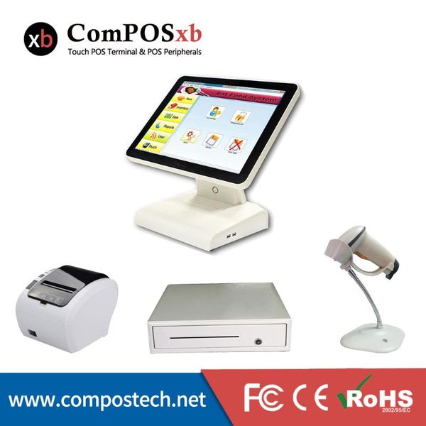 

wholeset all in one thermal printer cash drawer barcode scanner for supermarket/retail