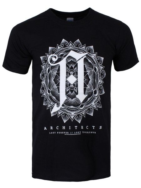 

architects mandala men's black t-shirt