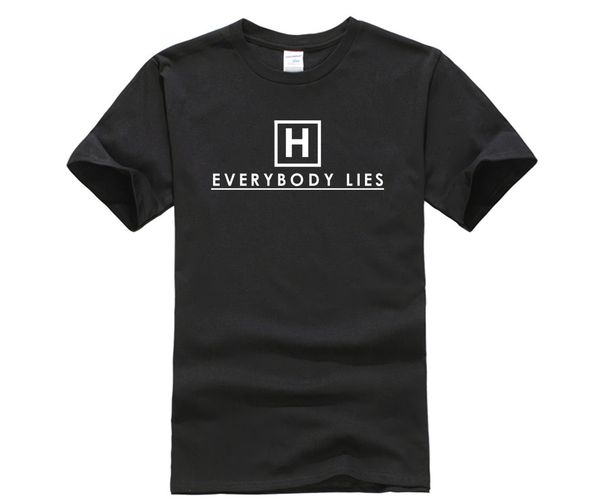 

funny geek t shirts everybody lies dr house t shirt tee shirts man slim fit short sleeve tshirt discount men's casual 4xl 5xl