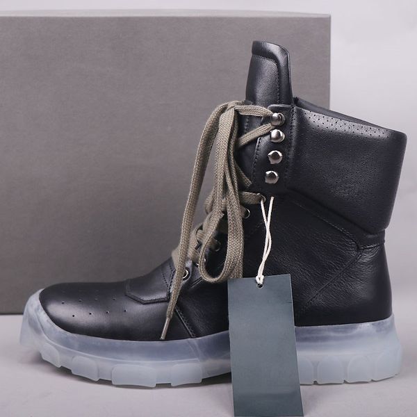 

new list high fashion trend fashion all-match short boots factory outlet trend men's handmade caulking personality men's shoes, Black