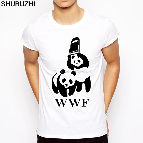 

cool camiseta t shirt men t shirt summer fashion funny t-shirt wwf wrestling panda comedy short sleeve euro size
