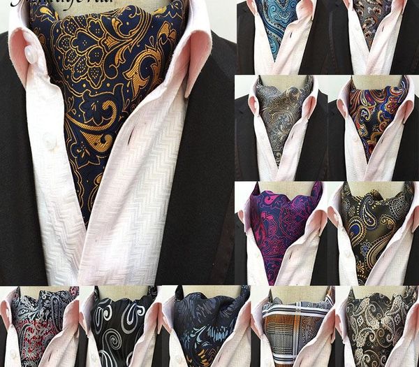 

matagorda men tie paisley floral jacquard 100% silk necktie cravat ascot tie pocket handkerchief neckerchief bowtie formal, Black;gray