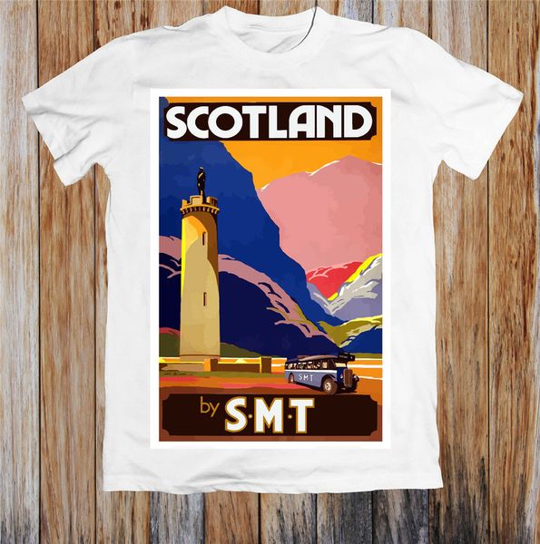 

vintage travel poster scotland t shirt plus size clothing tee shirt