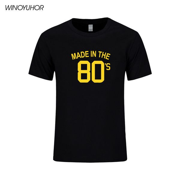 

new made in the 80's t shirt cotton summer short sleeve funny college 1980 retro birthday t-shirts
