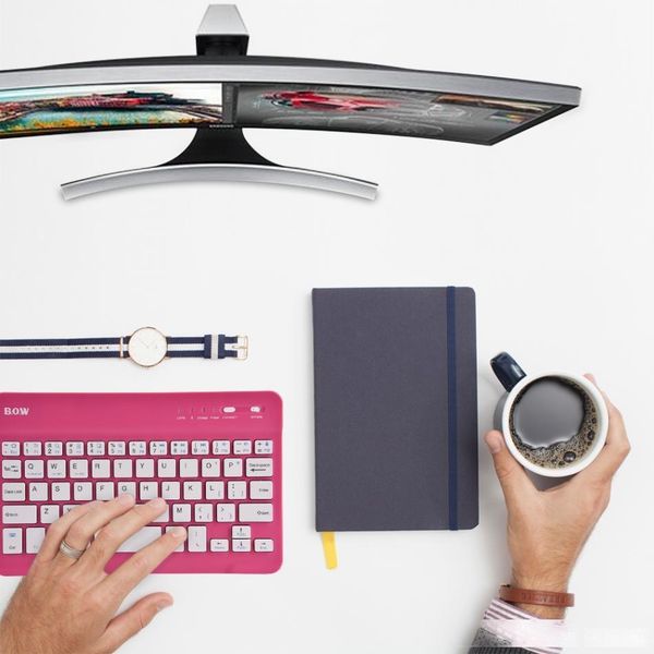 

b.o.w hb028 bluetooth wireless keyboard rechargeable keyboards for ios android windows mini keyboard slim keyboard universal