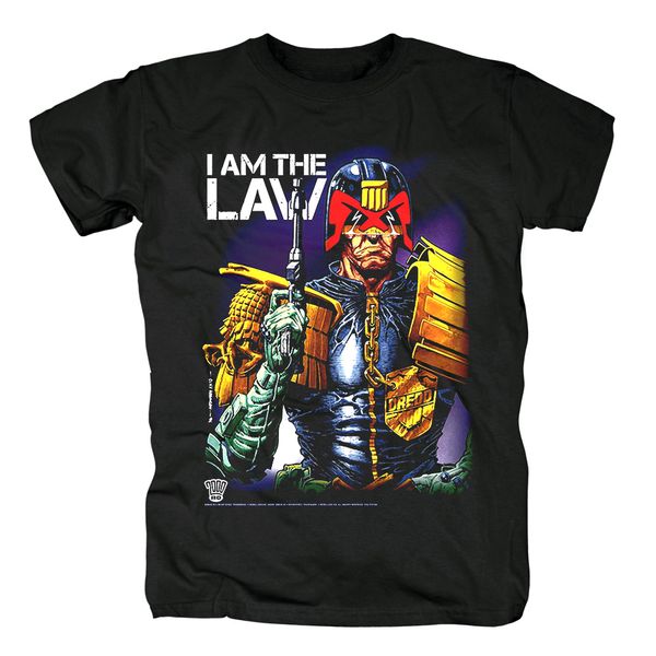 

judge dredd i am the law mens thrash metal 100% cotton new t shirt
