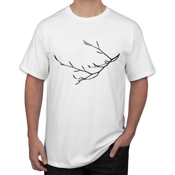 

teehub design 2019 men's fashion branch drawing print t-shirt hipster short sleeve o-neck tee