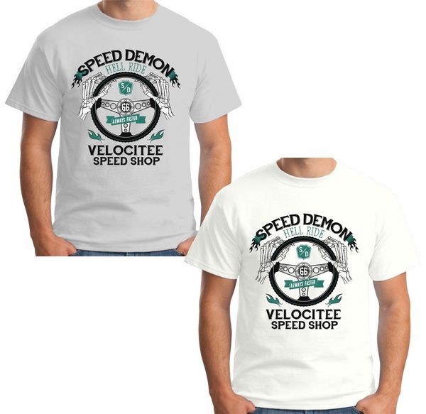 

2019 горячие продажи 100% хлопок mens премиум t-shirt speed ​​demons muscle car hot rod drift racer v127 tee shirt