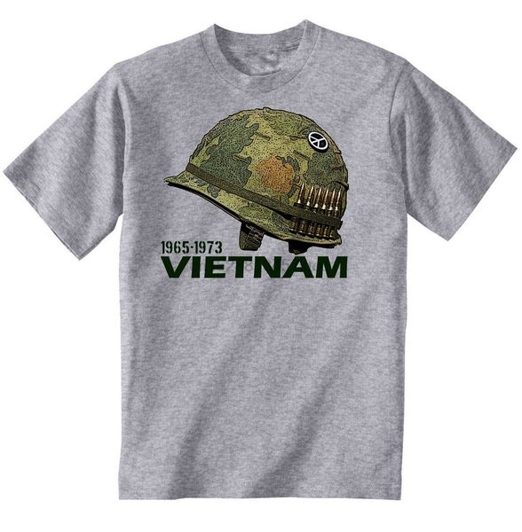 

сша вьетнам war helmet new amazing хлопок серый tshirt футболочку custom print