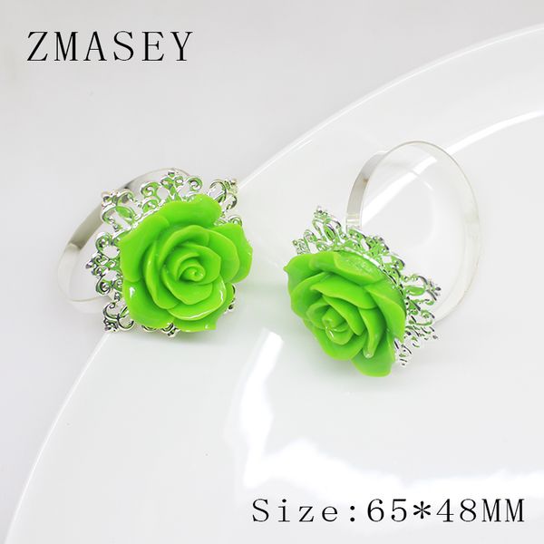 

4/6 pcs, napkin ring, wedding dinner, table party, rose, diy handmade decoration crafts silver circle