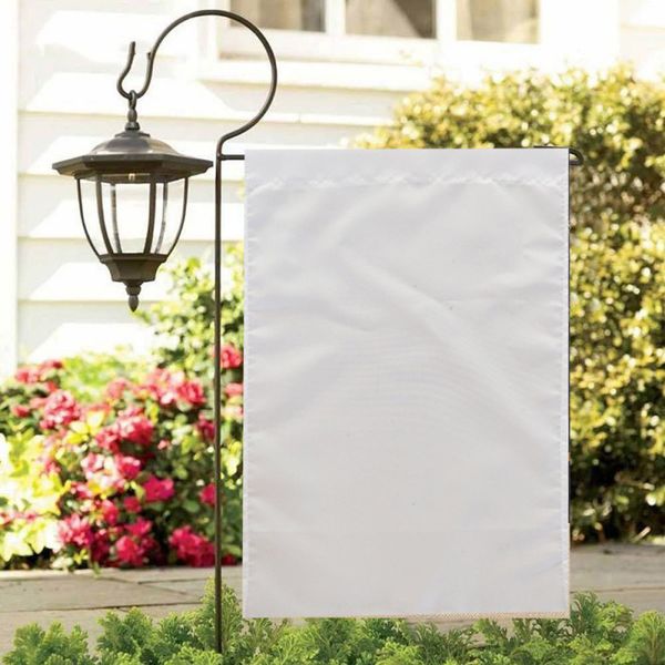 

subliation garden flags double sided two layers white yard lawn flag banners wholesale for diy christmas halloween fall