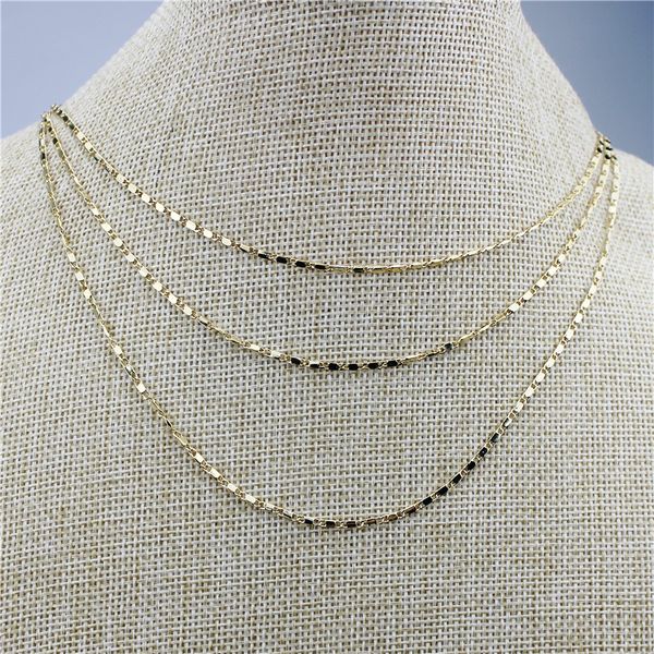 

chains 18inch 10pcs/lot design simple and generous cz necklace, plated chain necklace wholesale, Silver