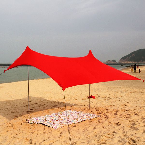 

waterproof sunshade tarp shelter awning canopy camping beach tent cover, lightweight foldable