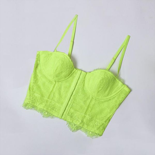 

new summer neon pink green lace spaghetti straped lace crop streetwear ladies floral embroidery camisole tank top, White