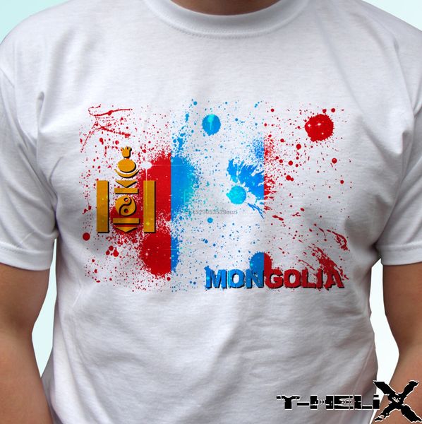 

mongolia flag - white t shirt country design - mens womens kids baby