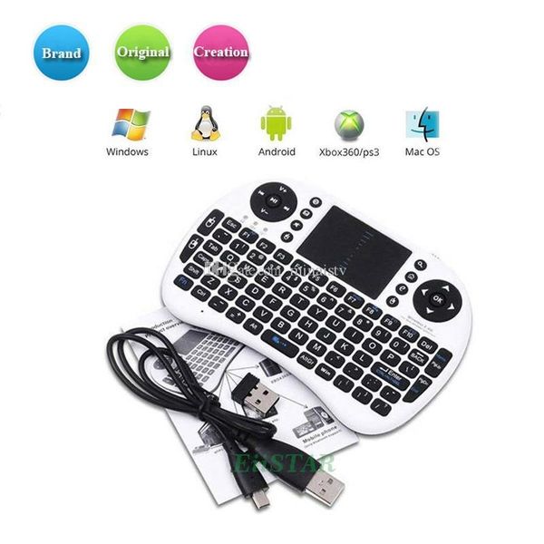 

2016 rii i8 wireless mini keyboard fly air mouse multi-media remote control with touchpad game handheld for android tv box mini pc