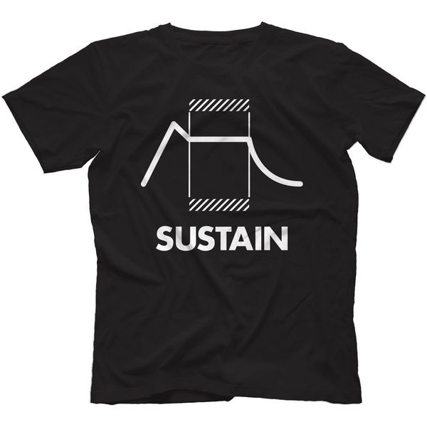 

sustain synthesiser t-shirt 100% cotton retro synth analog synthesizer summer short sleeves cotton t-shirt tee
