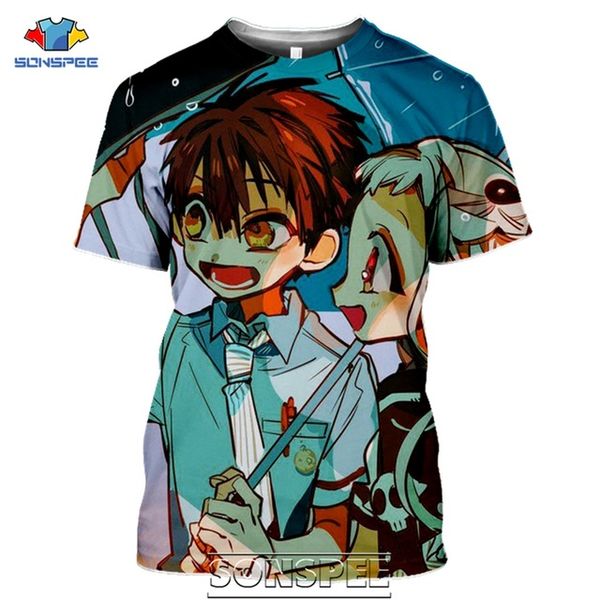 

3d anime toilet-bound jibaku shounen hanako-kun men 3d print shirts graphic oversized hentai men clothing