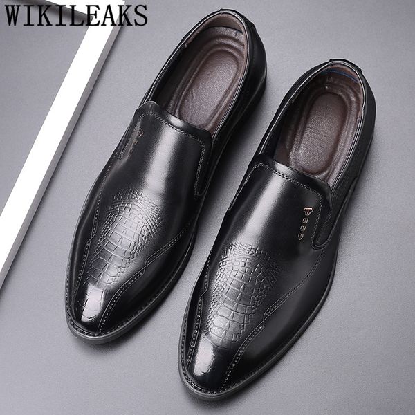 

dress shoes loafers men leather designer elegant black gents oxford sepatu slip on pria sapato social masculino