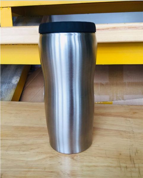 

12oz beer cooler stainless steel curved cola bottle cooler double walled vacuum can insulated tumblers for beer cola bottle keep cold