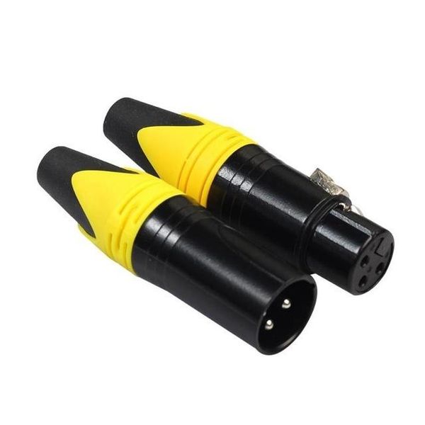 

connectors 1 pair xlr 3pin male female diy audio cable plug mic connectors solder plug