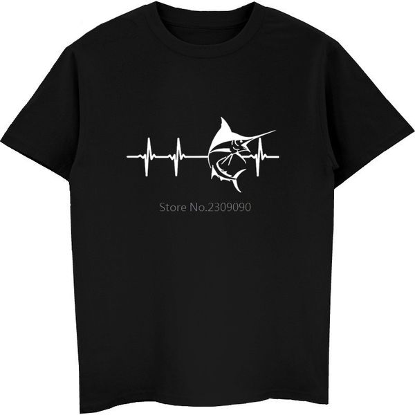 

funny big fish heartbeat t-shirt summer men cotton short sleeve t shirt hip hop tees harajuku streetwear fitness shirt