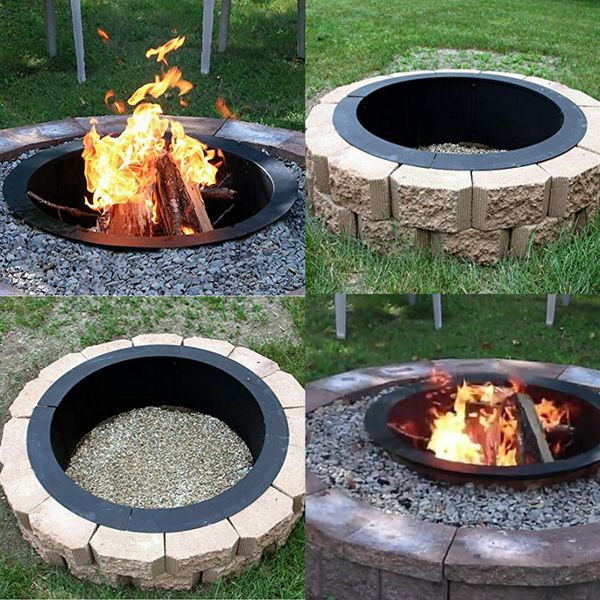 

heavy duty fire pit ring/liner diy q235 steel 45 inch outside x 39 inch inside