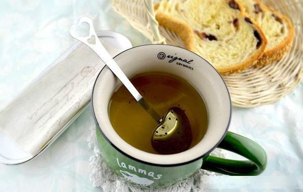

tea time heart shaped tea infuser mesh ball reusable stainless strainer herbal locking tea infuser spoon filter