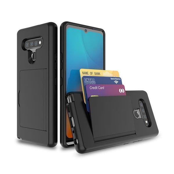 

new arrival for lg k51 full protection phone case anti-fall card flip mobile phone shell for lg stylo 6 tpu pc cell phone cover