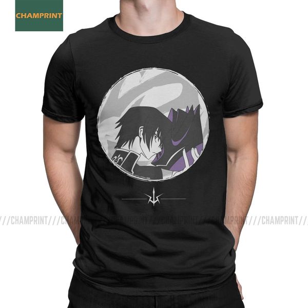 

men t-shirts lelouch of the rebellion code geass cotton tees short sleeve anime britannia manga lamperouge cc t shirts 6xl