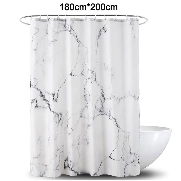 

shower curtains 180*200cm bathroom curtain marble pattern blind bath polyester waterproof for