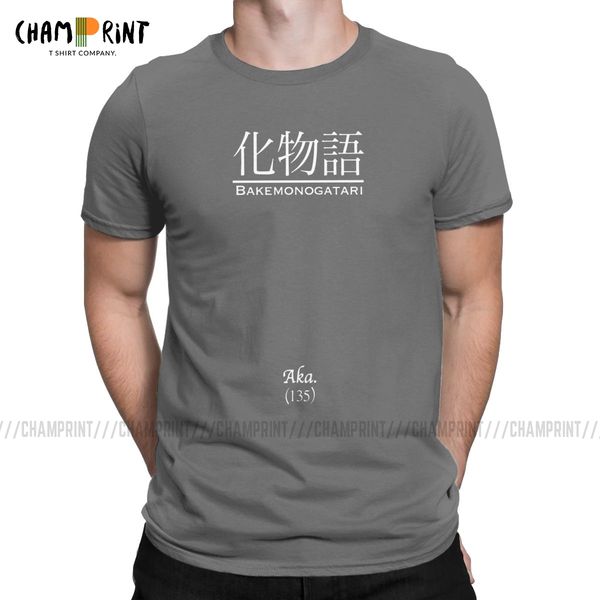 

bakemonogatari red animation t-shirt for men japanese anime fashion pure cotton tee shirt crew neck t shirts birthday gift