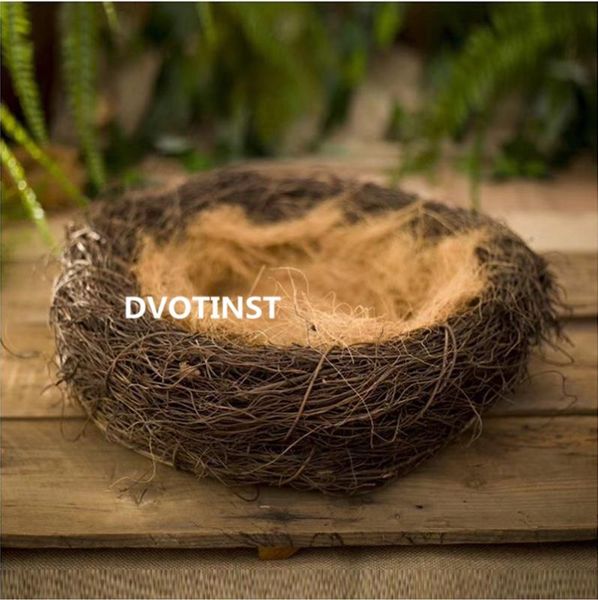 

dvotinst newborn baby pgraphy props rattan round nest basket fotografia accessories infant studio shooting p prop, Yellow
