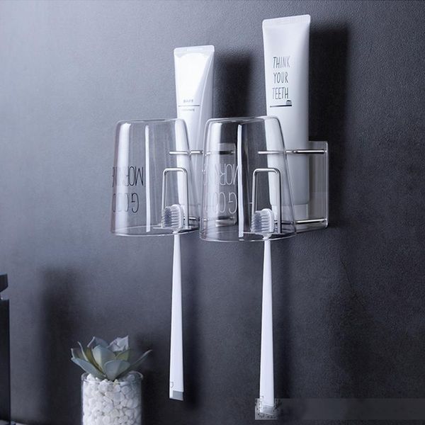 

bathroom storage rack decoration accessories set cup glass for toothbrushes toilet stainless steel holder toothbrush organizer t200506