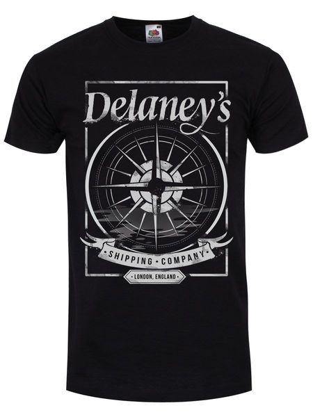 

t-shirt delaney's shipping company homme noir t shirt o-neck summer personality fashion men t-shirts chinese style