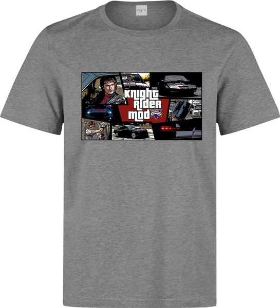 

fashion cool casual t shirts knight rider kitt game mod artwork funny men's (woman's available) grey t shirt summer tee shirt