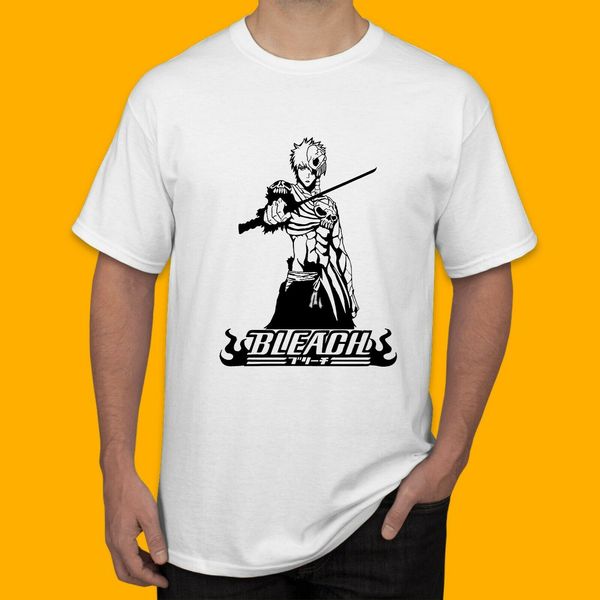 

new ichigo kurosaki bleach shinigami anime mens white 2019 designs mens t shirt summer stranger things political t shirts