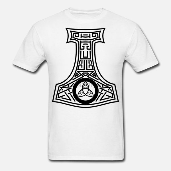 

men t shirt the thunder hammer of thor with viking ornaments tshirts women-tshirt