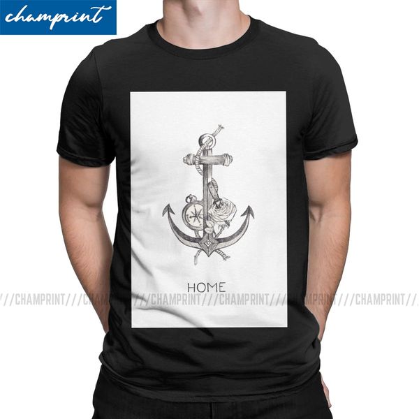 

men anchor t shirts ship sailing cruise captain sail sailor skipper clothes 2020 fashion short sleeve tees new arrival t-shirts