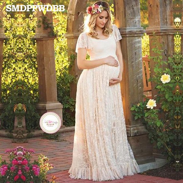 

smdppwdbb maternity pgraphy props women skirt lace pregnancy clothes maternity dresses for pregnant p shoot clothing, White