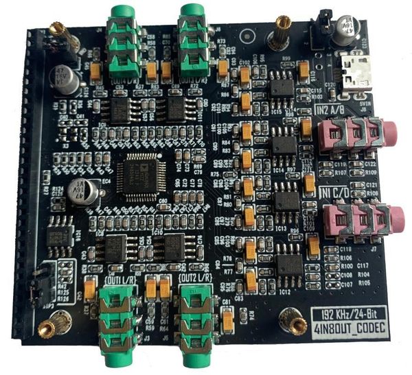 

4 input and 8 output electronic crossover / iis audio processing / dac decoder board