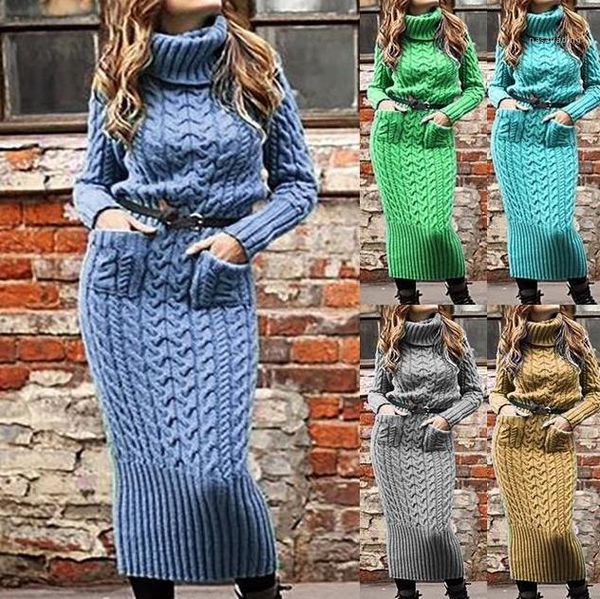 

sweater dresses women dresses winter women designer dresses fashion solid color long sleeve turtle neck pullover, White;black