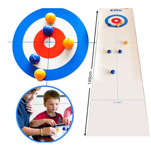 Mini Mesa Curling Ball Tablet Box Jogo Bowing Dropship Infantil Brinquedos educativos