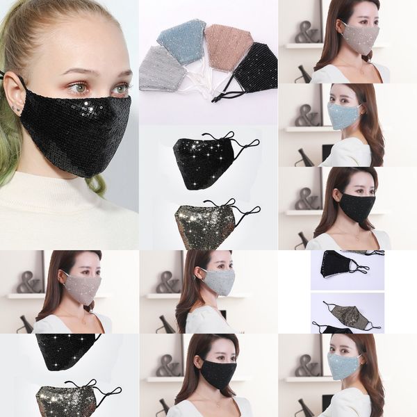 

stock bling sequined masks in anti-dust ice silk face mask pm2.5 outdoor mouth mask washab 5g6b pzn61
