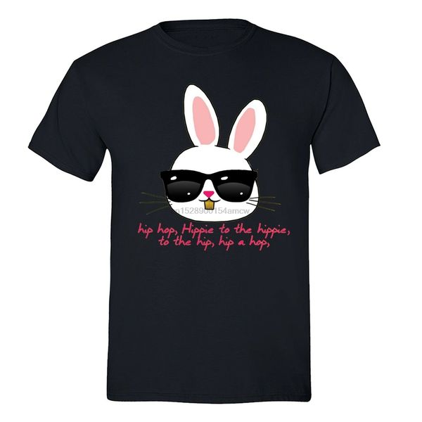 

bunny rabbit cool t-shirt easter egg shirt peep hunt jesus tshirt black