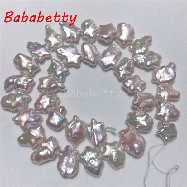 

wholesale around 9x11mm natural 15" white baroque freshwater pearl