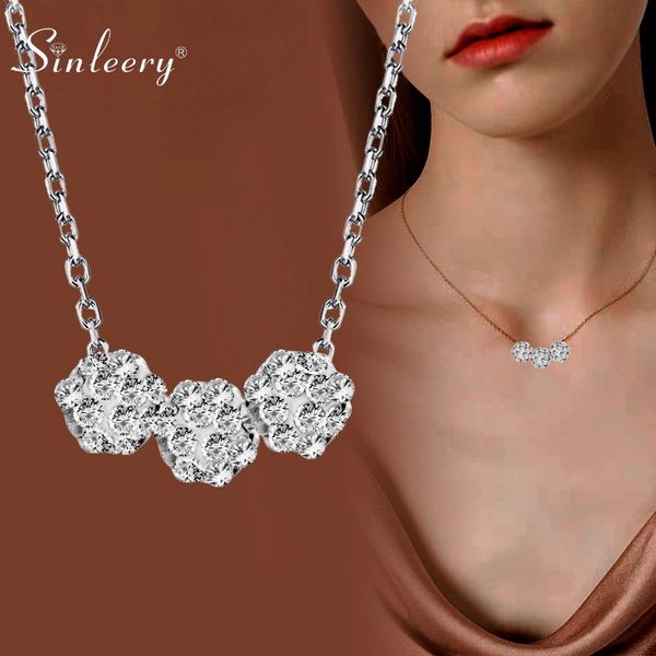 

pendant necklaces sinleery rolling crystal ball necklace rose gold silver color choker chain women fashion jewelry xl146 ssg