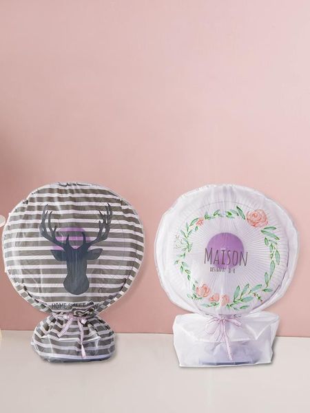 

vanzlfie household all-inclusive fan dirt-proof cover fabric floral geometric fan protection cover
